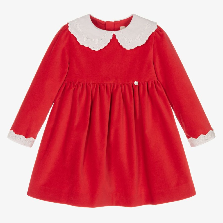 * Outfits | Closeout Sale Girls Red Velvet Dress