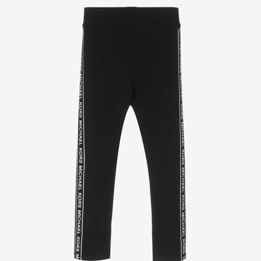 * Outfits | Lower Prices Girls Black Logo Tape Leggings