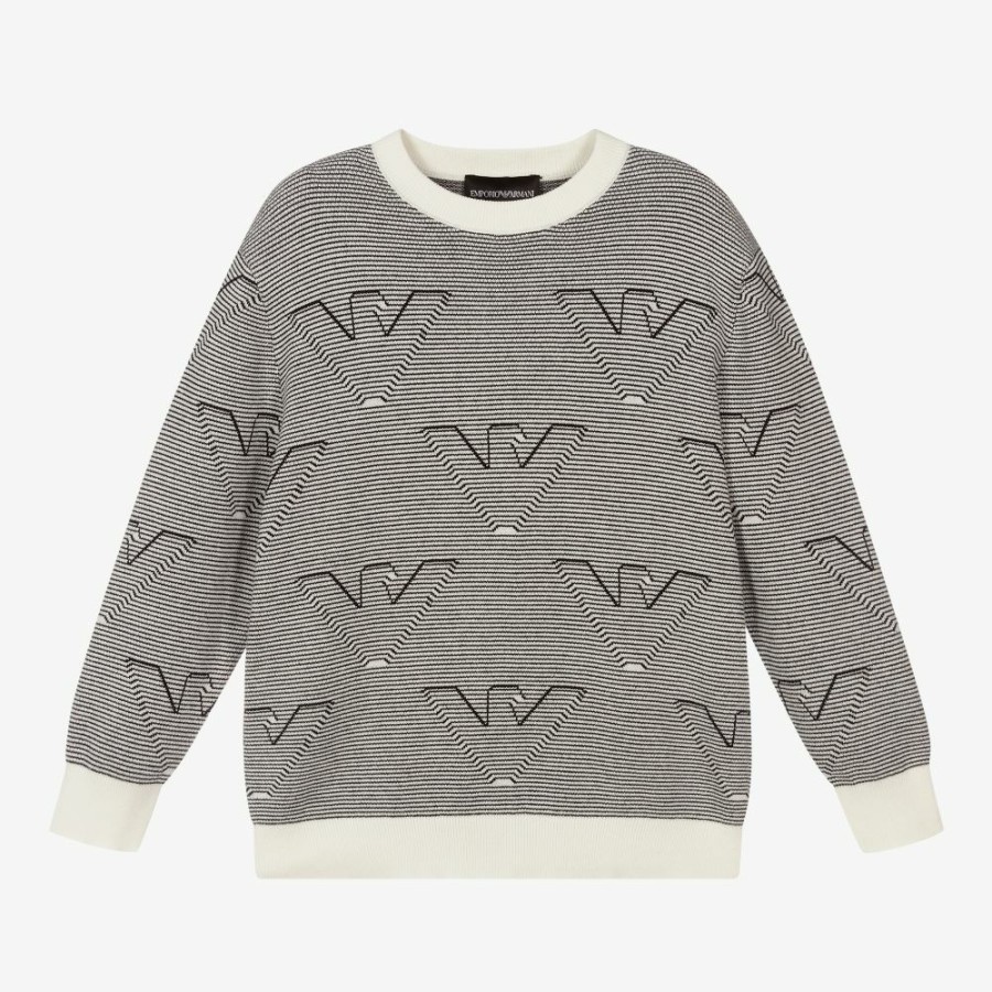 * Tops | Unique Boys Ivory Black Sweater