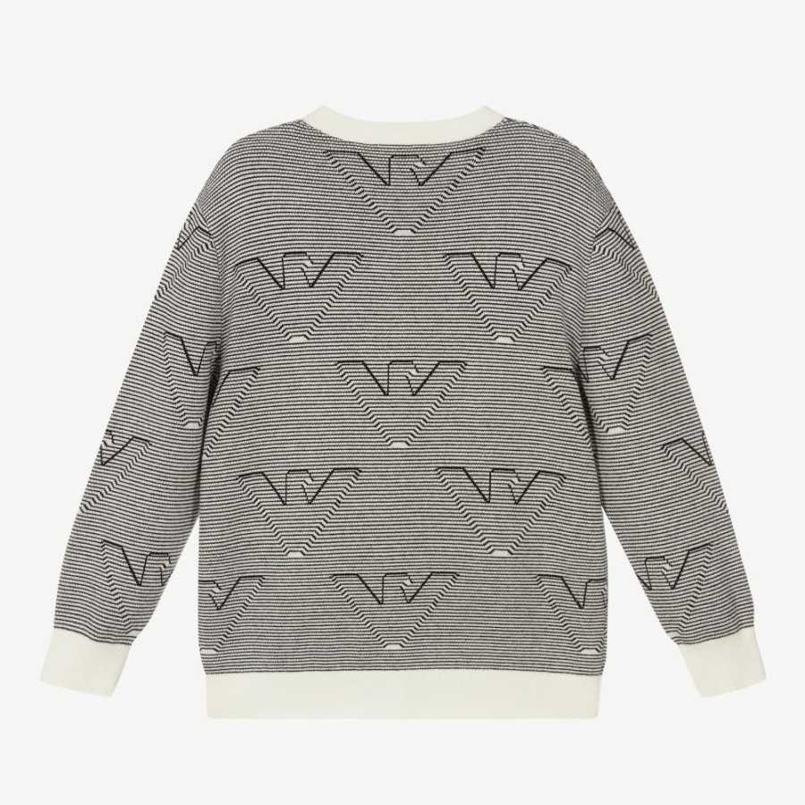 * Tops | Unique Boys Ivory Black Sweater