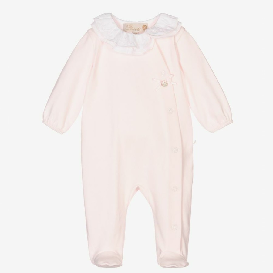 * Babysuits | Best Sellers Pink Ruffle Collar Babygrow