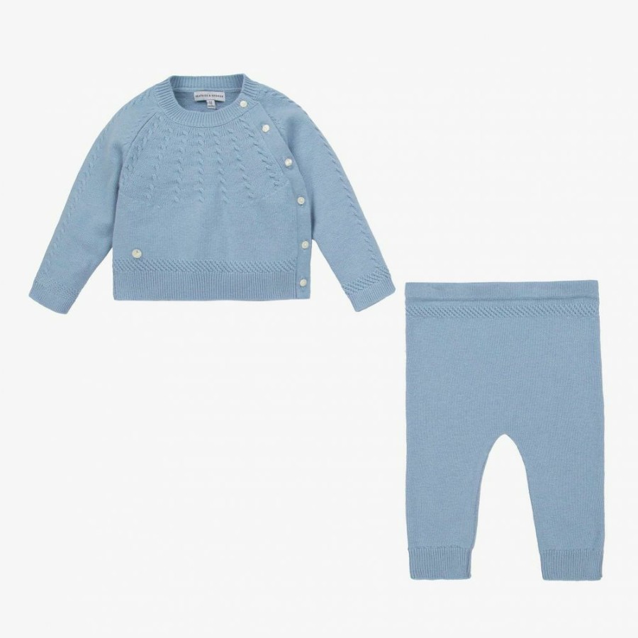 * Outfits | New Threads Blue Knitted Wool Trouser Set