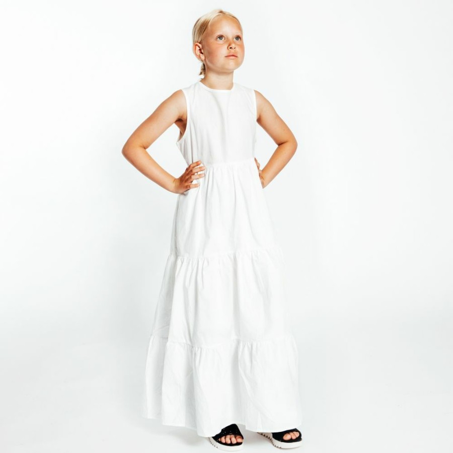 * Outfits | Shop Girls White Cotton Maxi Dress