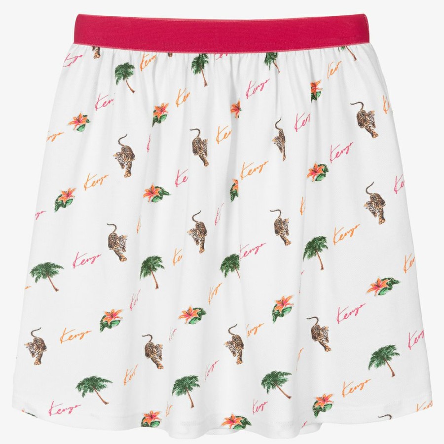 * Girl | Best Sale Teen Ivory Tiger Pique Skirt