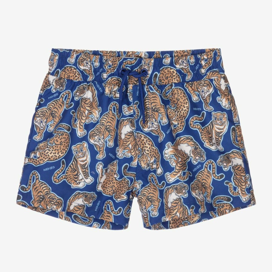 * Swimwear | Best Sale Boys Blue Tiger Swim Shorts