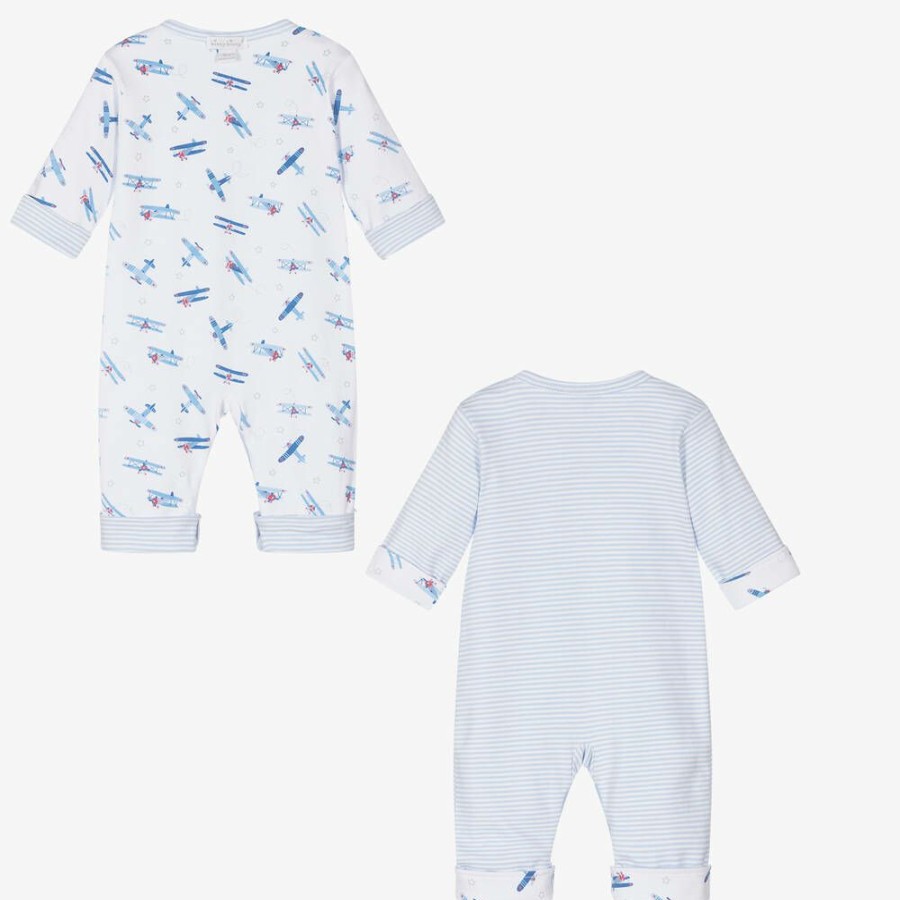 * Babysuits | Shop Blue Stripe Fly Reversible Romper