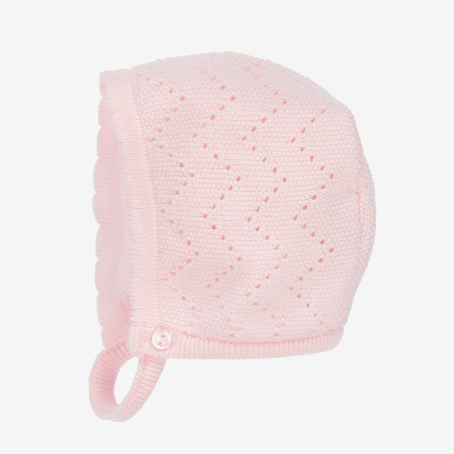 * Accessories | Unique Pink Knitted Baby Bonnet