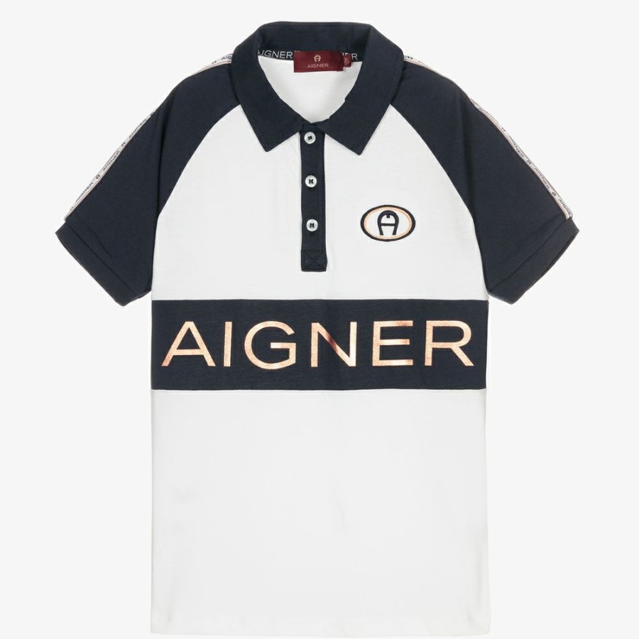 * Boy | Best Sale Teen White Logo Polo Shirt