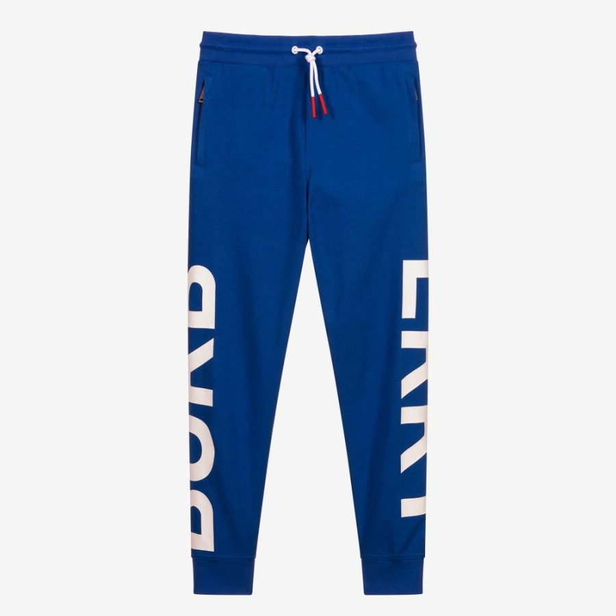 * Boy | Online Teen Blue Logo Print Joggers