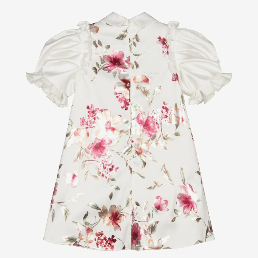 * Outfits | Best-Selling Ivory Floral Satin Dress