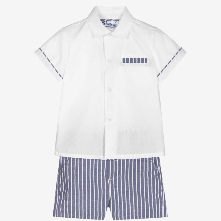 * Outfits | New Arrivals Boys White Blue Shorts Set