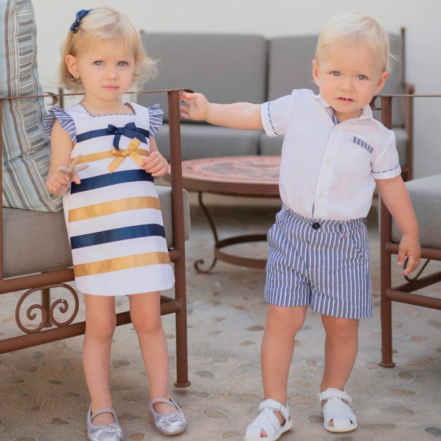 * Outfits | New Arrivals Boys White Blue Shorts Set