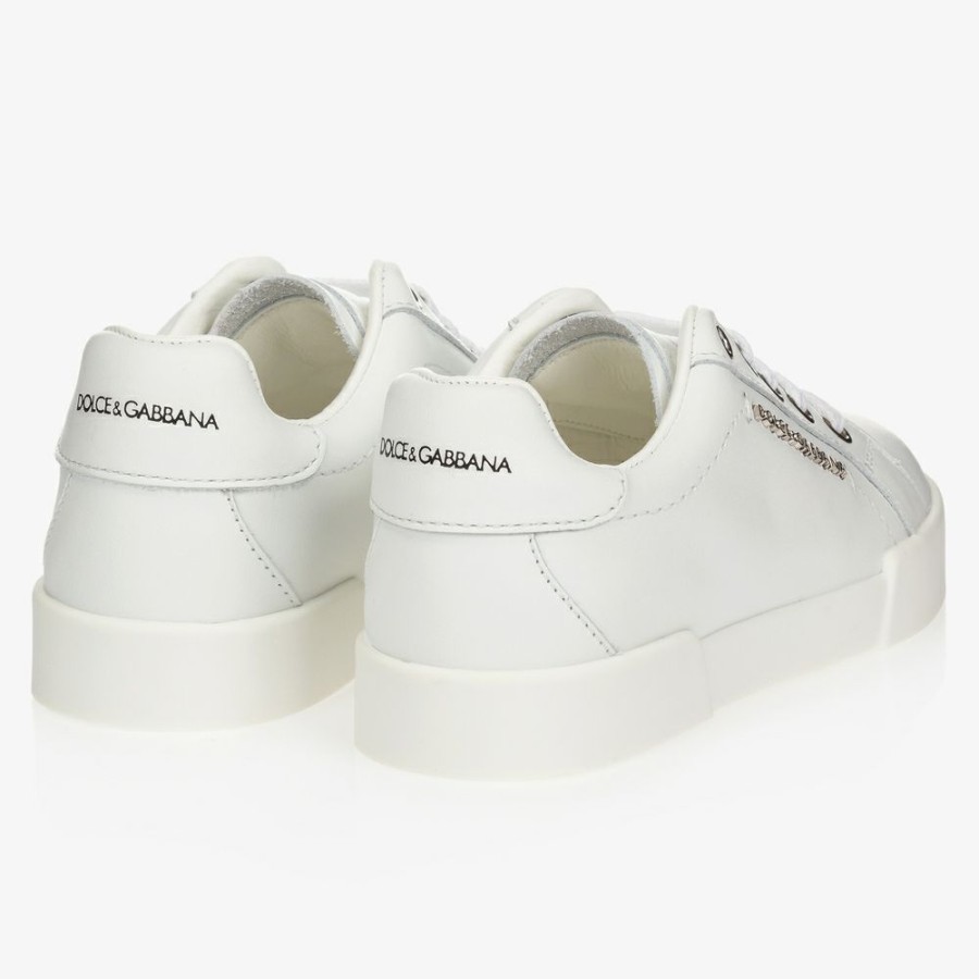 * Shoes | New Arrivals White Leather Logo Trainers