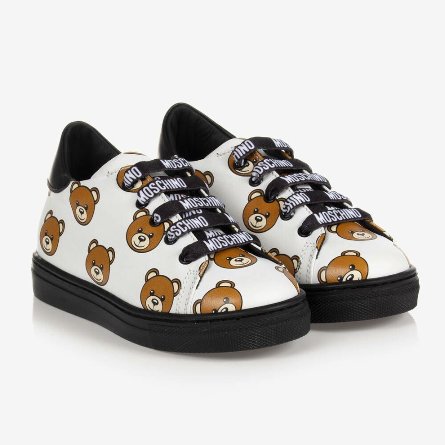 * Shoes | Cut Price White Teddy Bear Logo Trainers