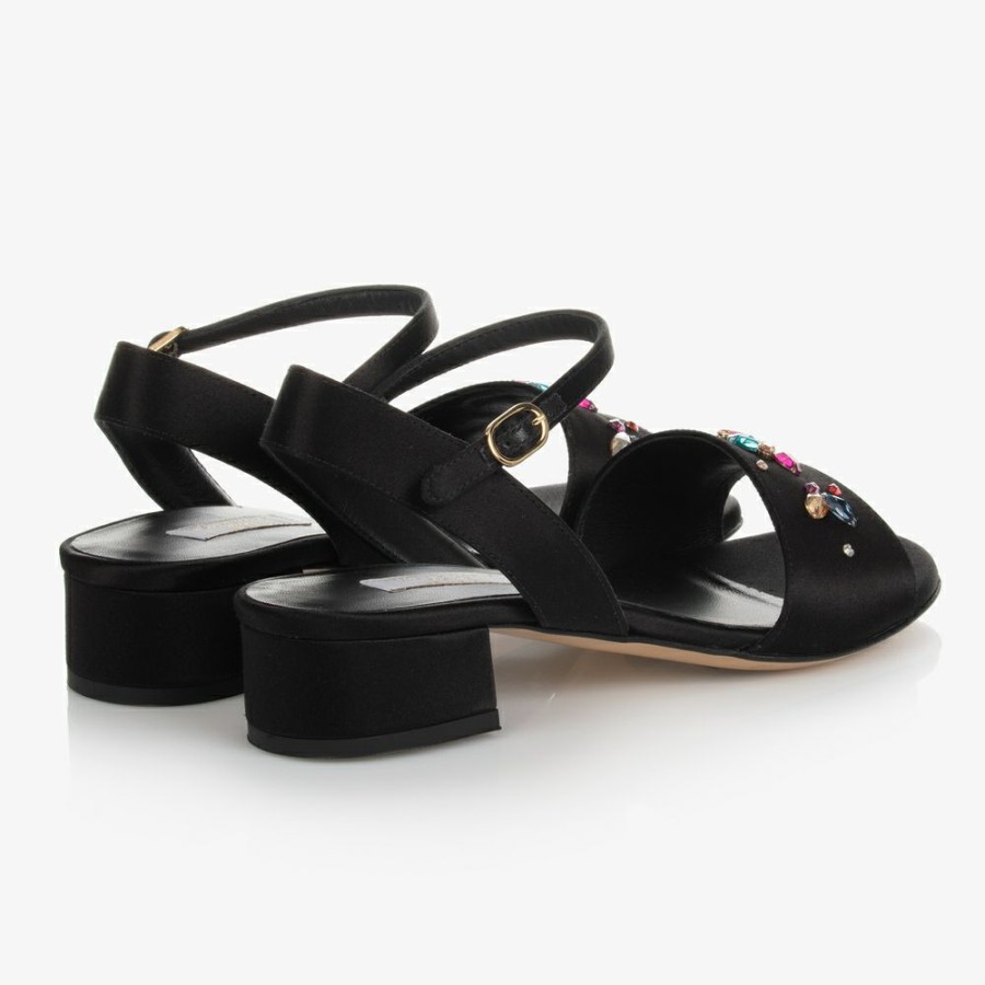 * Girl | Discounts Teen Black Jewelled Sandals