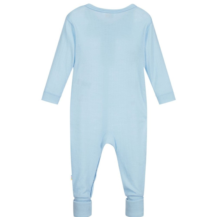 * Babysuits | Shop Light Blue Thermal Wool Romper