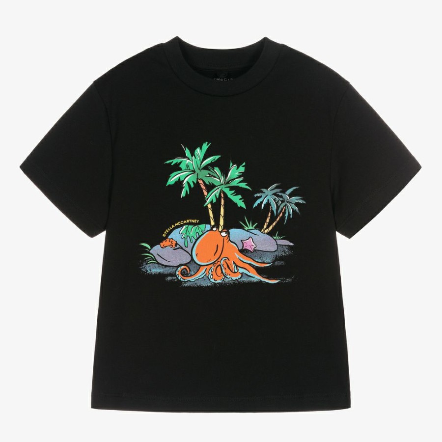 * Tops | Best Sale Black Organic Octopus T-Shirt