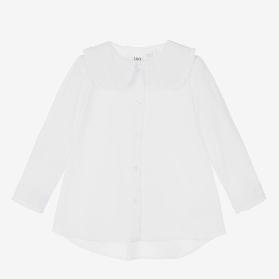 * Tops | Discount Girls White Cotton Blouse