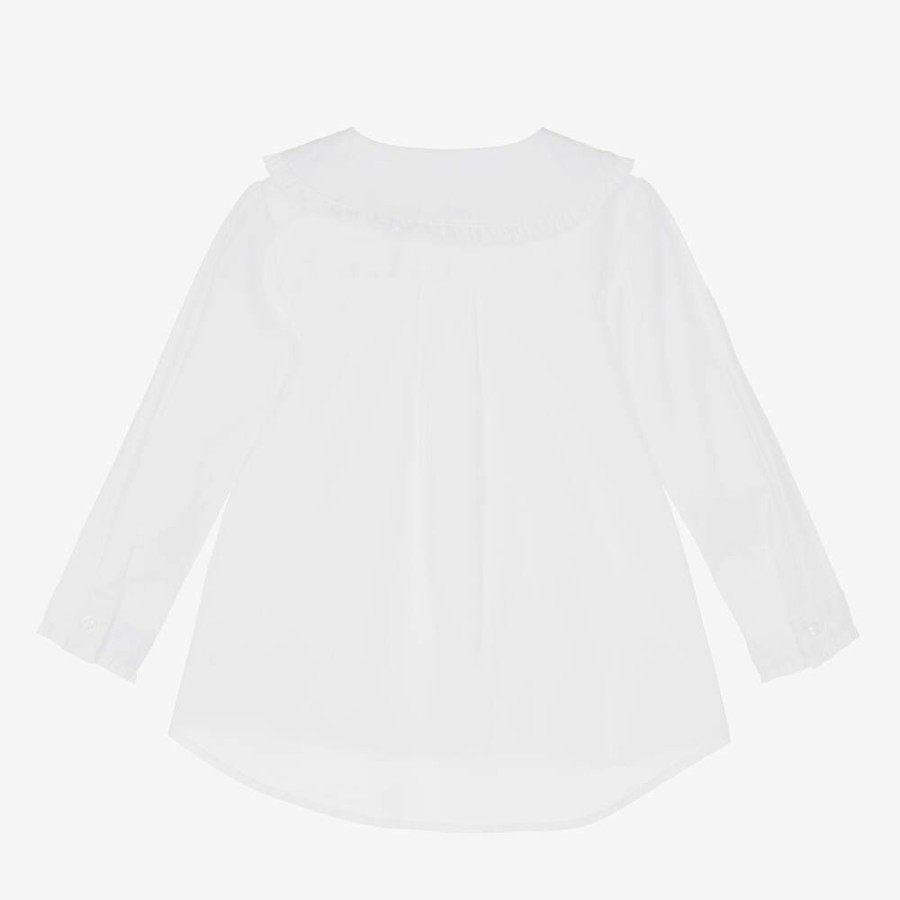 * Tops | Discount Girls White Cotton Blouse