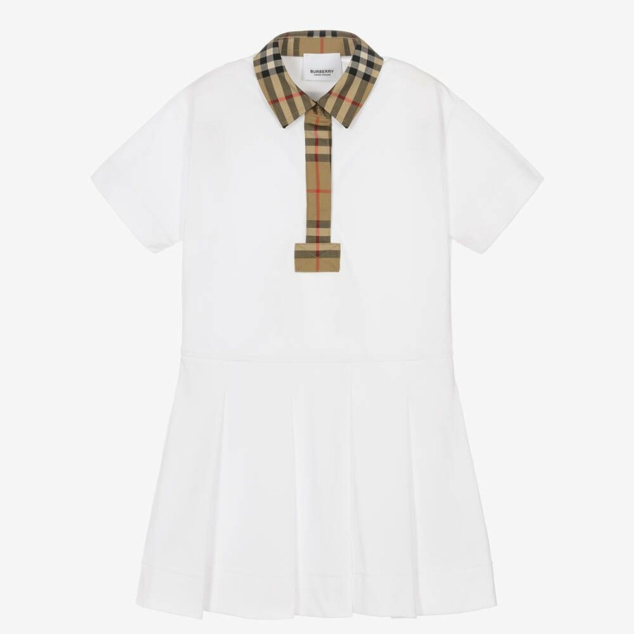 * Outfits | Fire Sale White Vintage Check Polo Dress