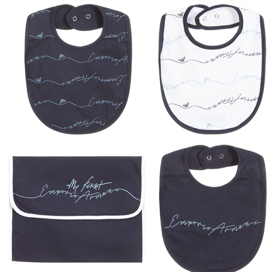 * Accessories | Excellent Blue Cotton Bib Set (3 Pack)