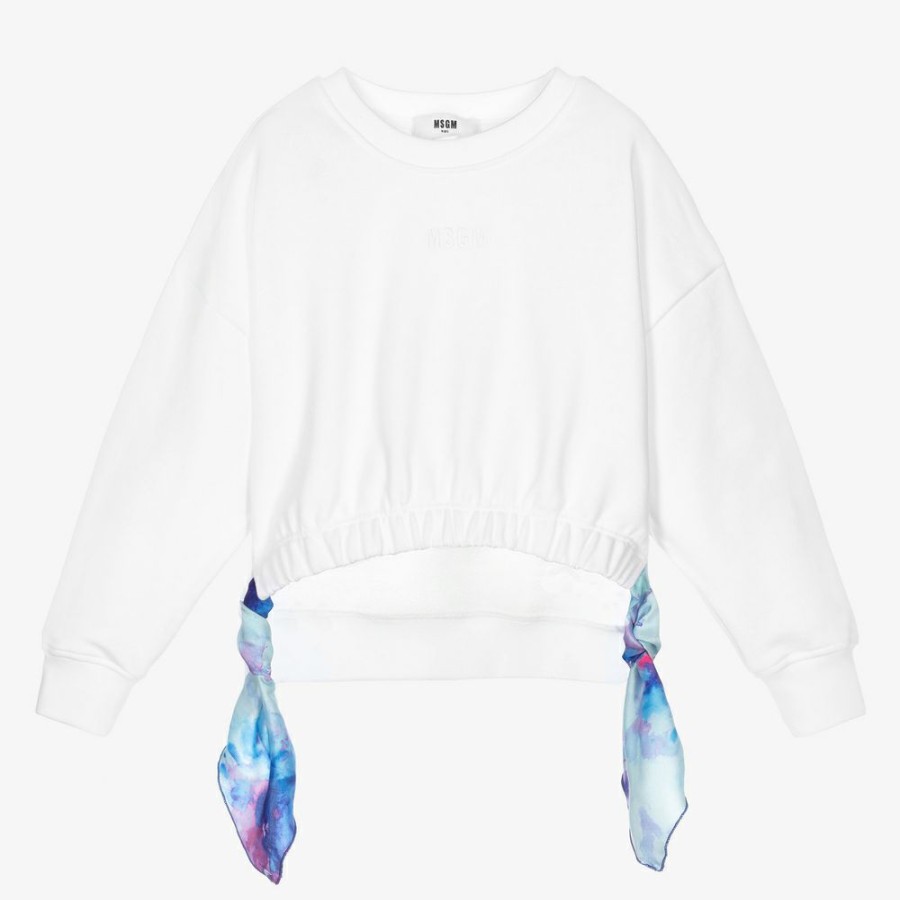 * Tops | Best Price Girls White Logo Sweatshirt