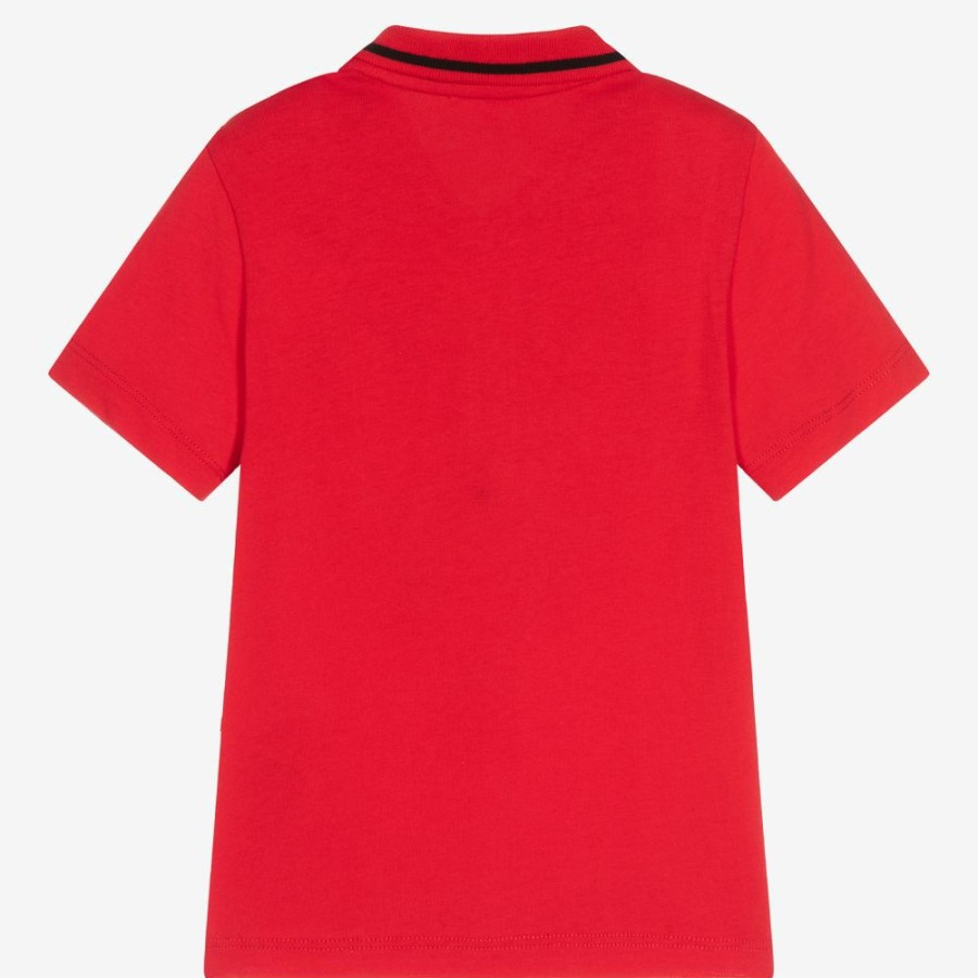 * Tops | Discount Boys Red Logo Polo Shirt