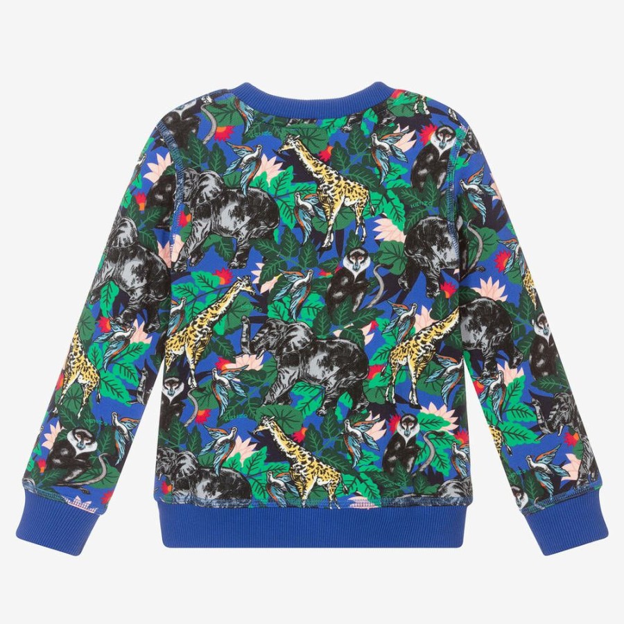 * Tops | Best Sale Girls Blue Jungle Sweatshirt