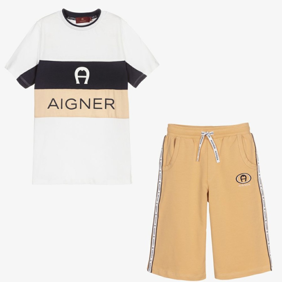 * Boy | Unique Teen White Beige Shorts Set