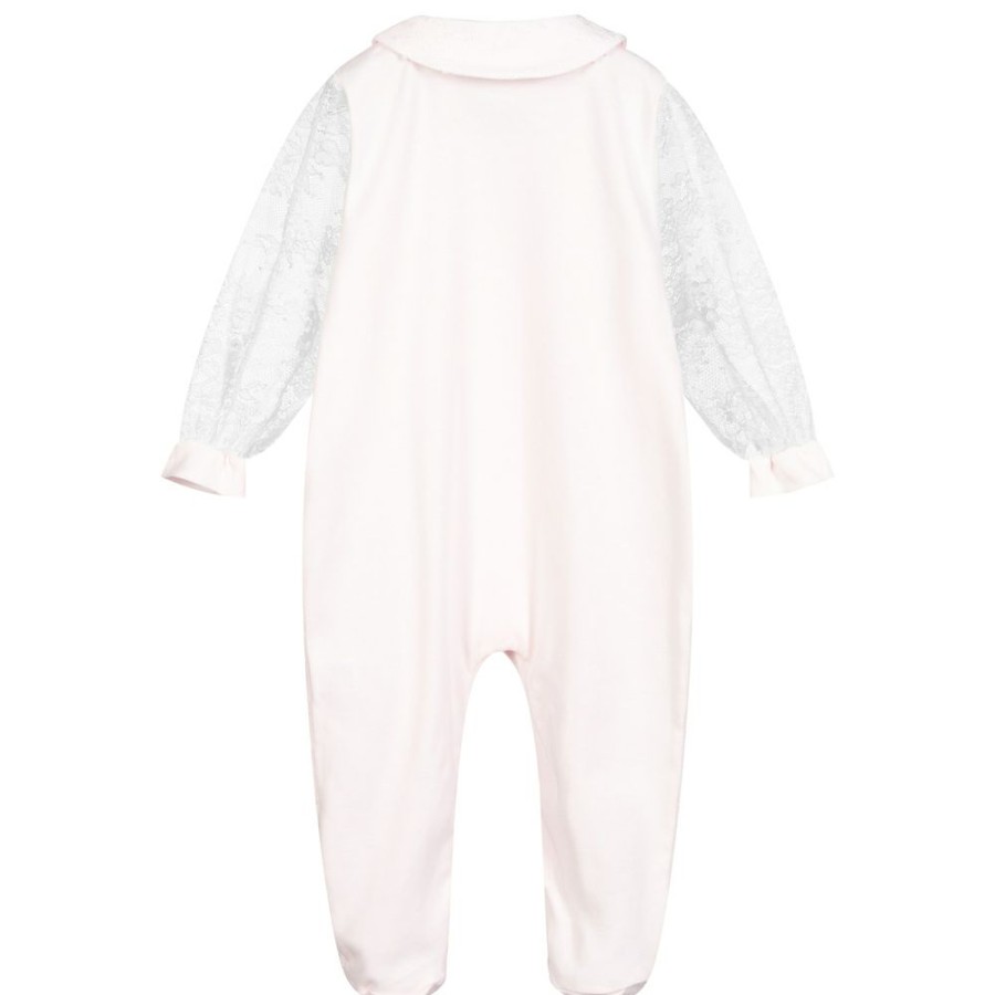 * Babysuits | Reliable Quality Pink Cotton Lace Babygrow