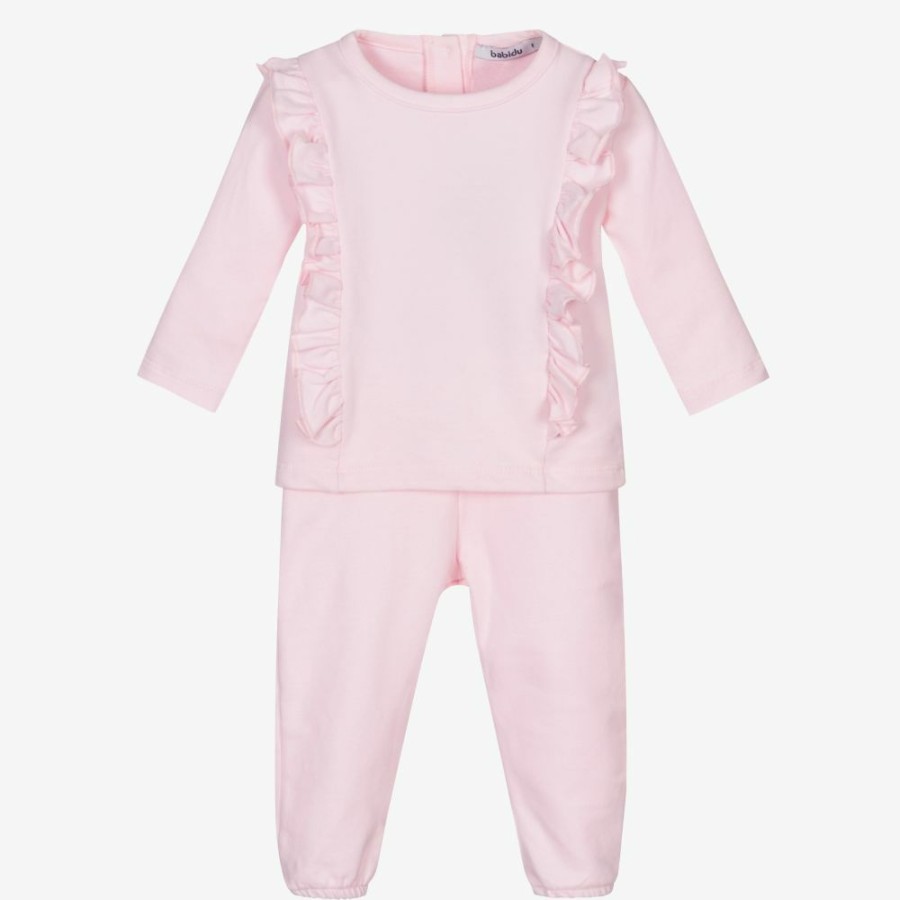 * Outfits | Good Quality Girls Pink Ruffle Trouser Set