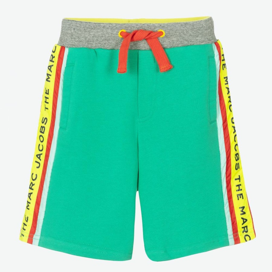 * Outfits | Exclusive Boys Green Cotton Logo Shorts