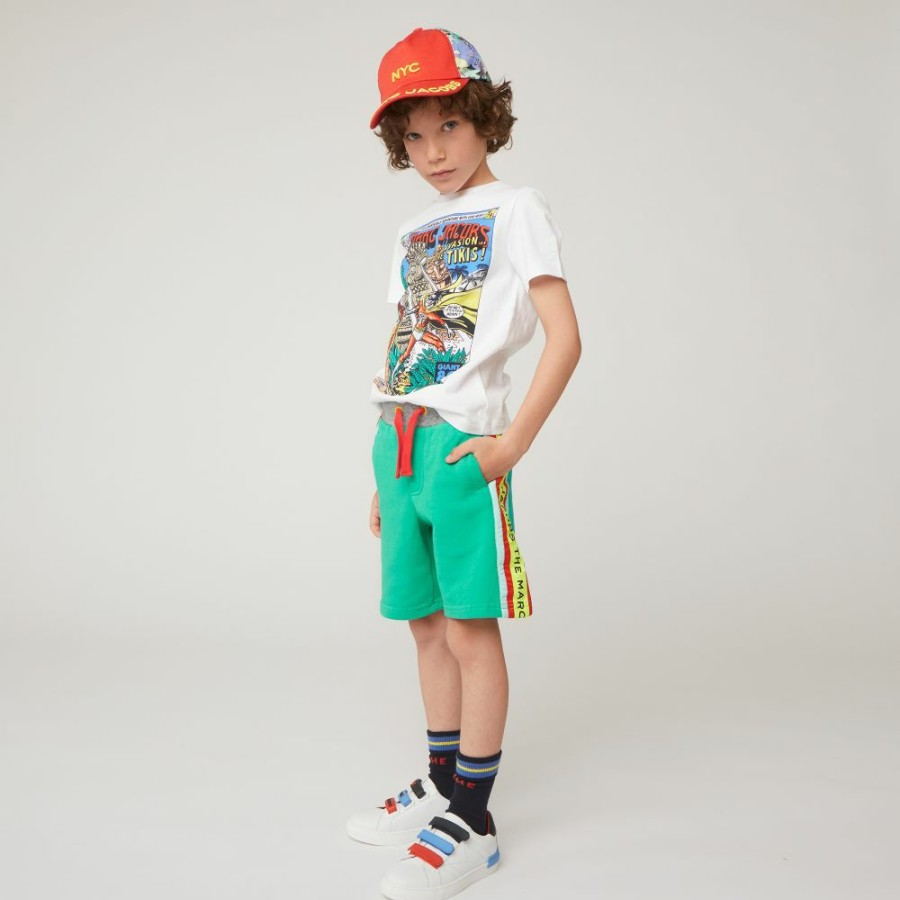 * Outfits | Exclusive Boys Green Cotton Logo Shorts