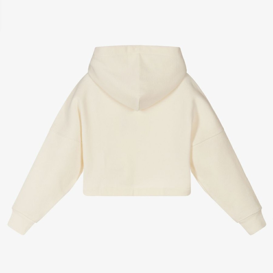 * Girl | Best Choice Teen Girls Ivory Crop Hoodie