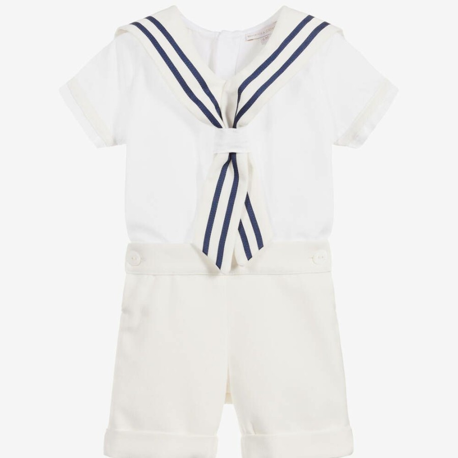 * Outfits | Cheaper Boys Ivory Sailor Buster Suit