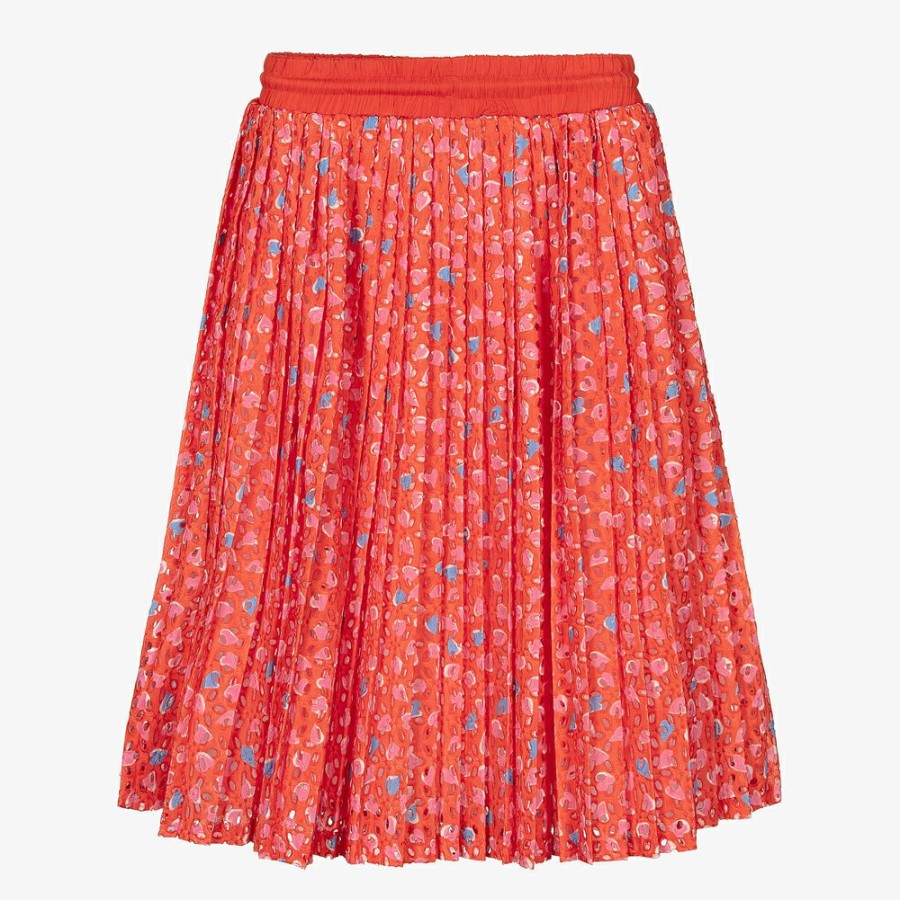 * Girl | Best Sale Teen Orange Hearts Logo Skirt