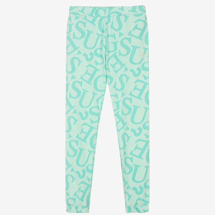 * Girl | Excellent Teen Girls Green Logo Joggers