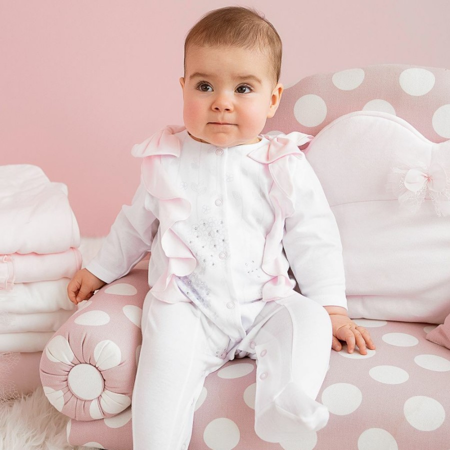 * Babysuits | Sale Online Girls Pink Ruffle Babygrow