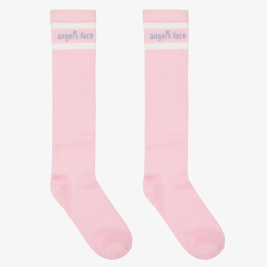 * Accessories | Exclusive Pink Logo Knee Socks