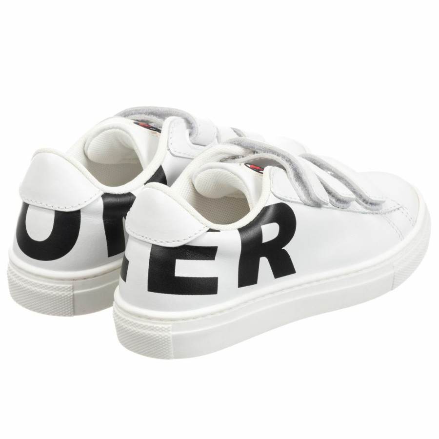 * Shoes | Excellent White Leather Logo Trainers