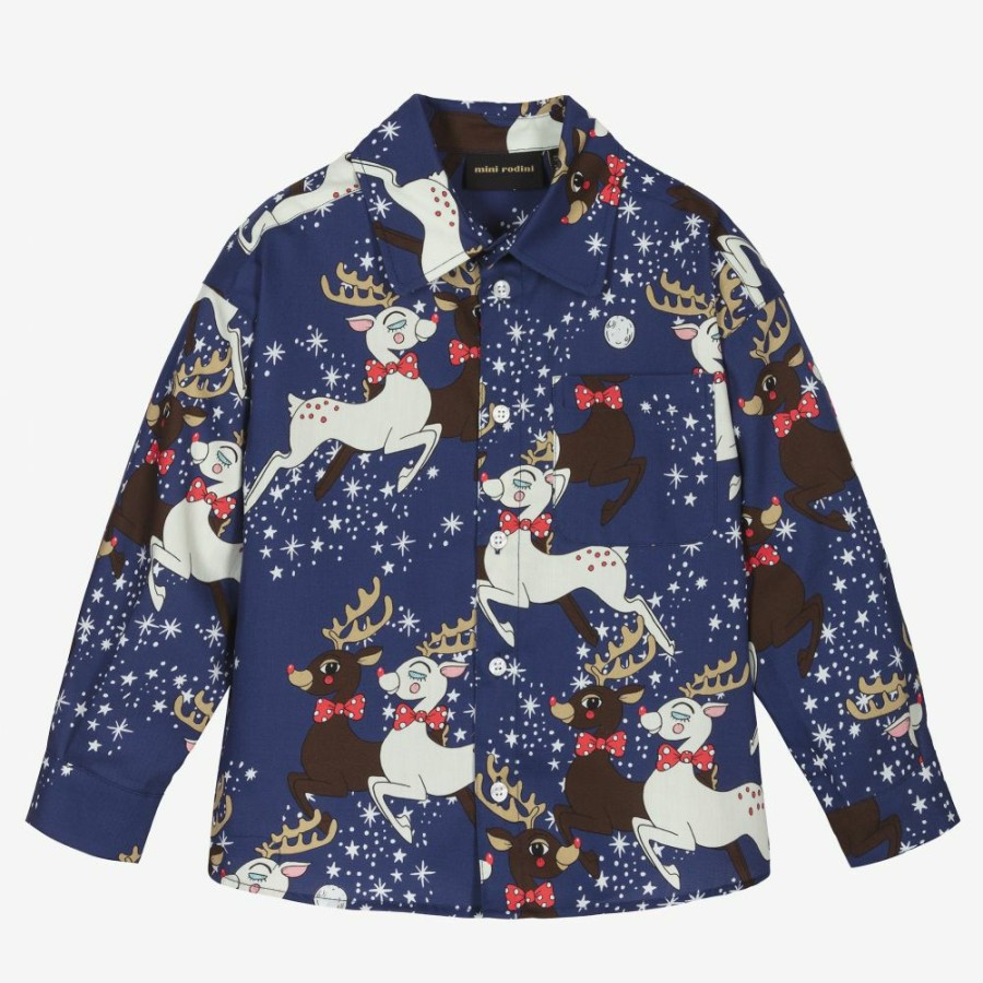 * Tops | Best Price Blue Reindeer Cotton Shirt