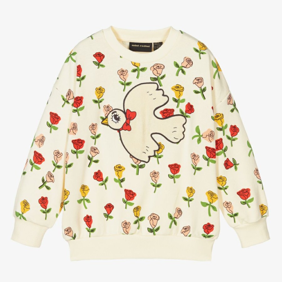 * Tops | Best Sale Girls Ivory Cotton Sweatshirt