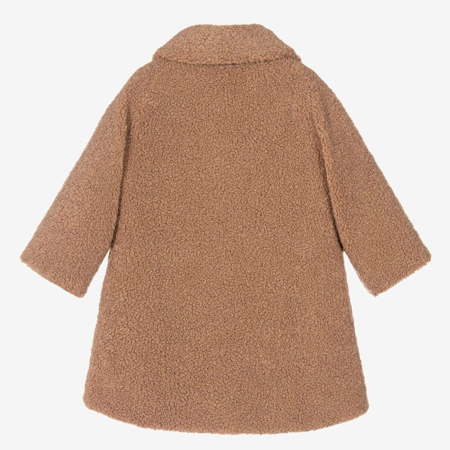 * Outfits | Closeout Sale Girls Brown Teddy Fleece Coat