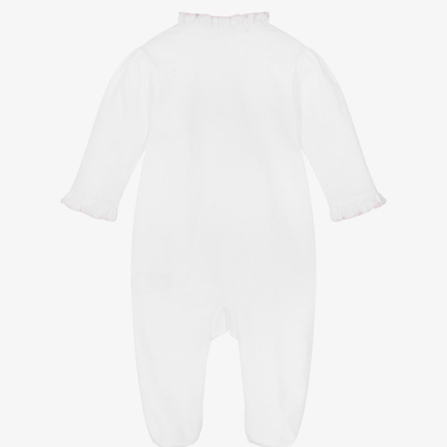 * Babysuits | Quick Delivery White Pima Cotton Belle Babygrow