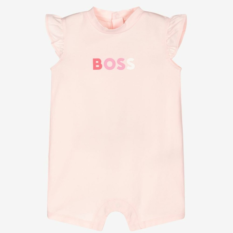 * Babysuits | Promotion Baby Girls Pink Logo Shortie