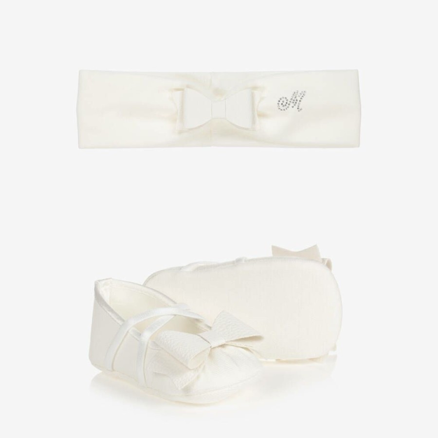 * Shoes | Tendy Style Ivory Pre-Walker Headband Set