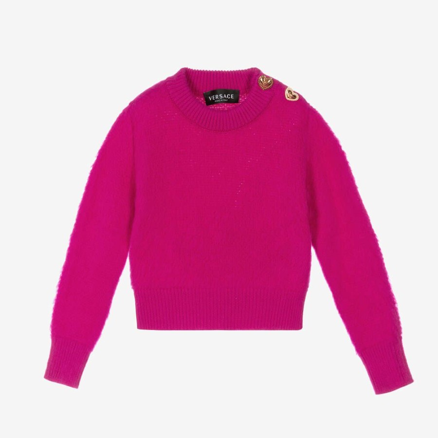 * Tops | Shop Girls Pink Wool Knit Sweater