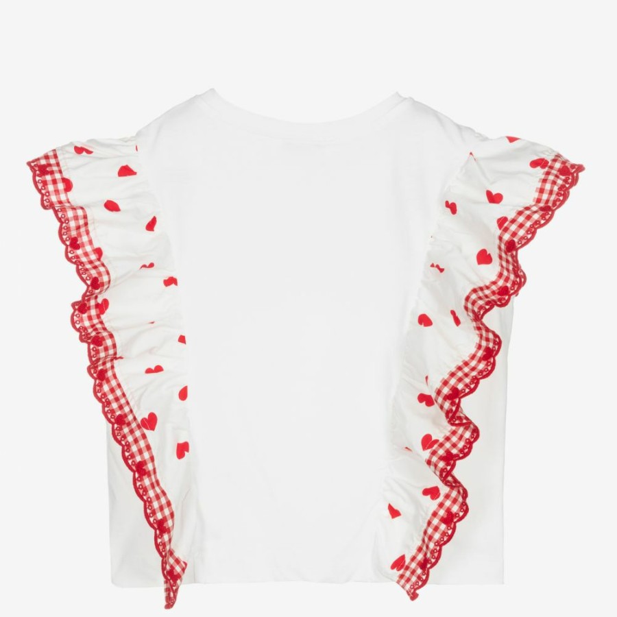 * Girl | Latest Fashion Teen Girls White Red Top