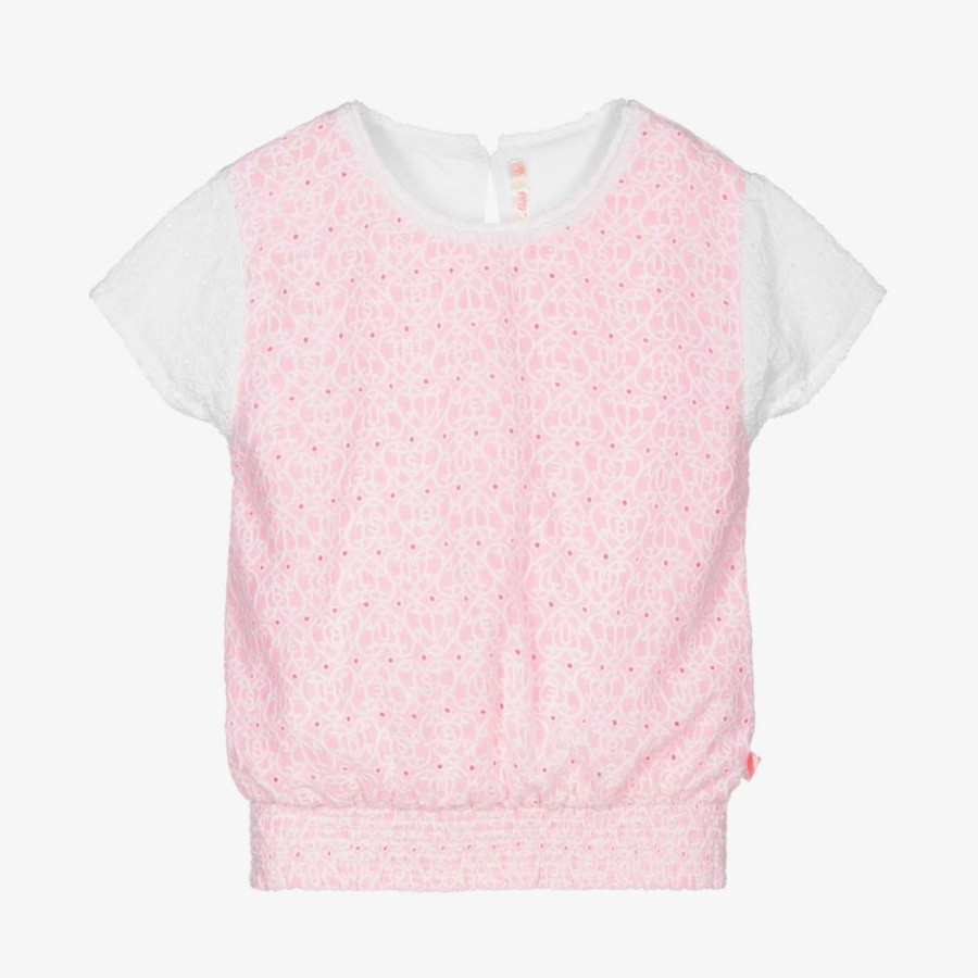 * Tops | Good Quality Girls White Pink Cotton Top