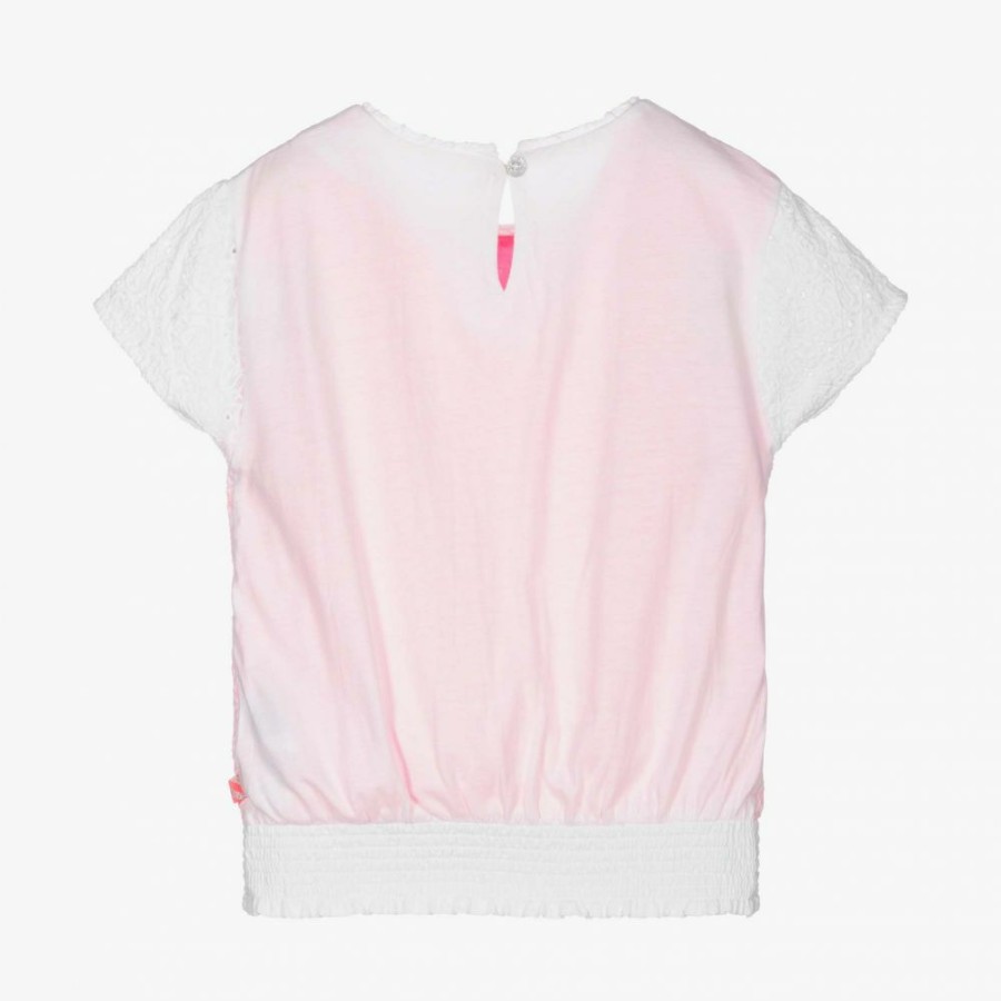 * Tops | Good Quality Girls White Pink Cotton Top